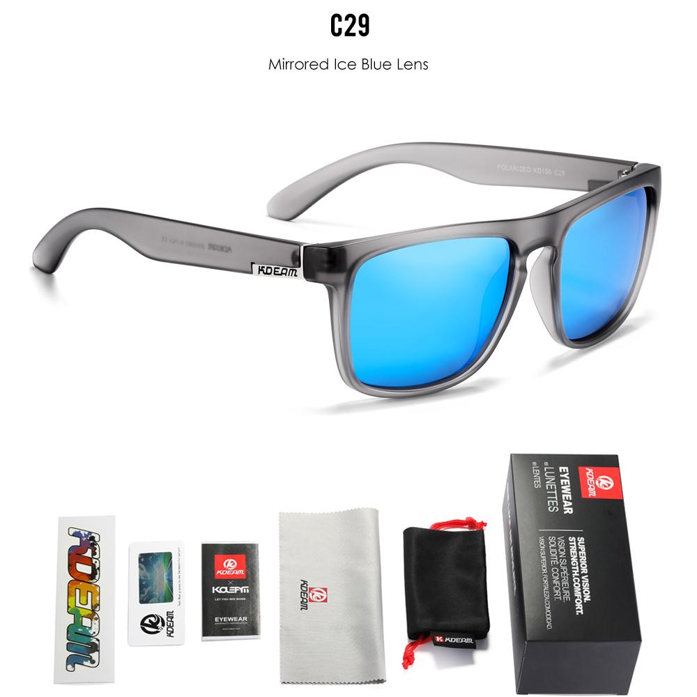KDEAM Legend Square Sunglasses Polarized Lens For Men Women Outdoor Sports Fishing Mountaineering Sun Glasses With Brand Box 4