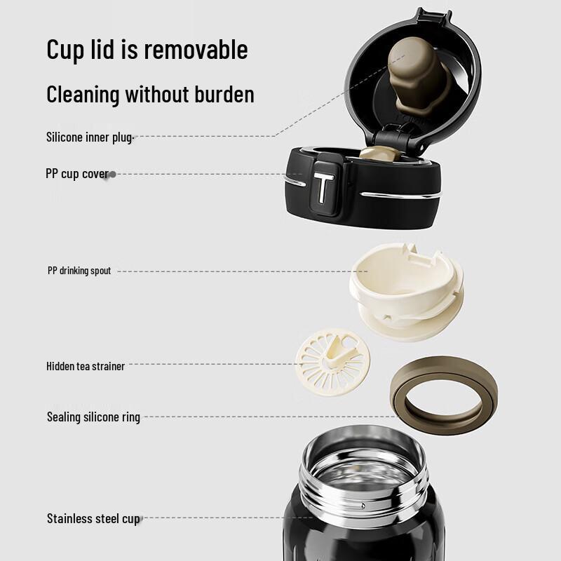 TOMIC 316 Stainless Steel Insulated Mug with Tea Infuser