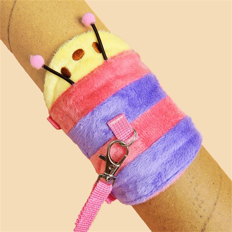 Small Animal Harness and Leash Set Soft Plush Pet Harness with Safe Bells No Pulls Comfort Plush Vests for Small Pet