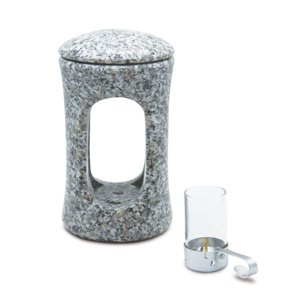 Small Tombstone Granite This Candle Holder Complements Both Japanese and Western Made of Granite In a Classic White Easy To Set No Construction [For