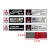 Aluminium für Mitsubishi Lancer EX Outlander Pajero ASX Eclipse Cross Ralliart EVO Grandis Autoaufkleber Seitenemblem Kofferraumaufkleber
