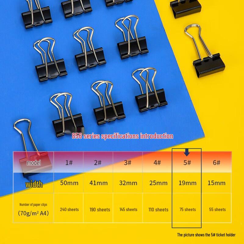 Deli Black Binder Clips
