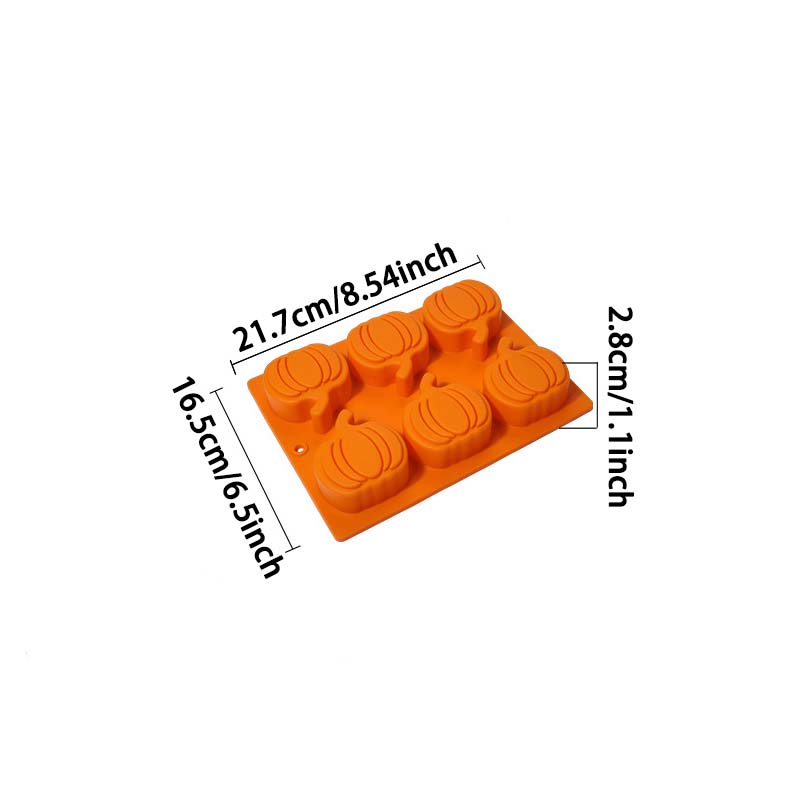 WTEMPO 1PC Creative Solid Color Pumpkin Food Grade Silicone Cake Mold Home Non-stick Halloween Cookie Mold DIY Festivals Baking Tools