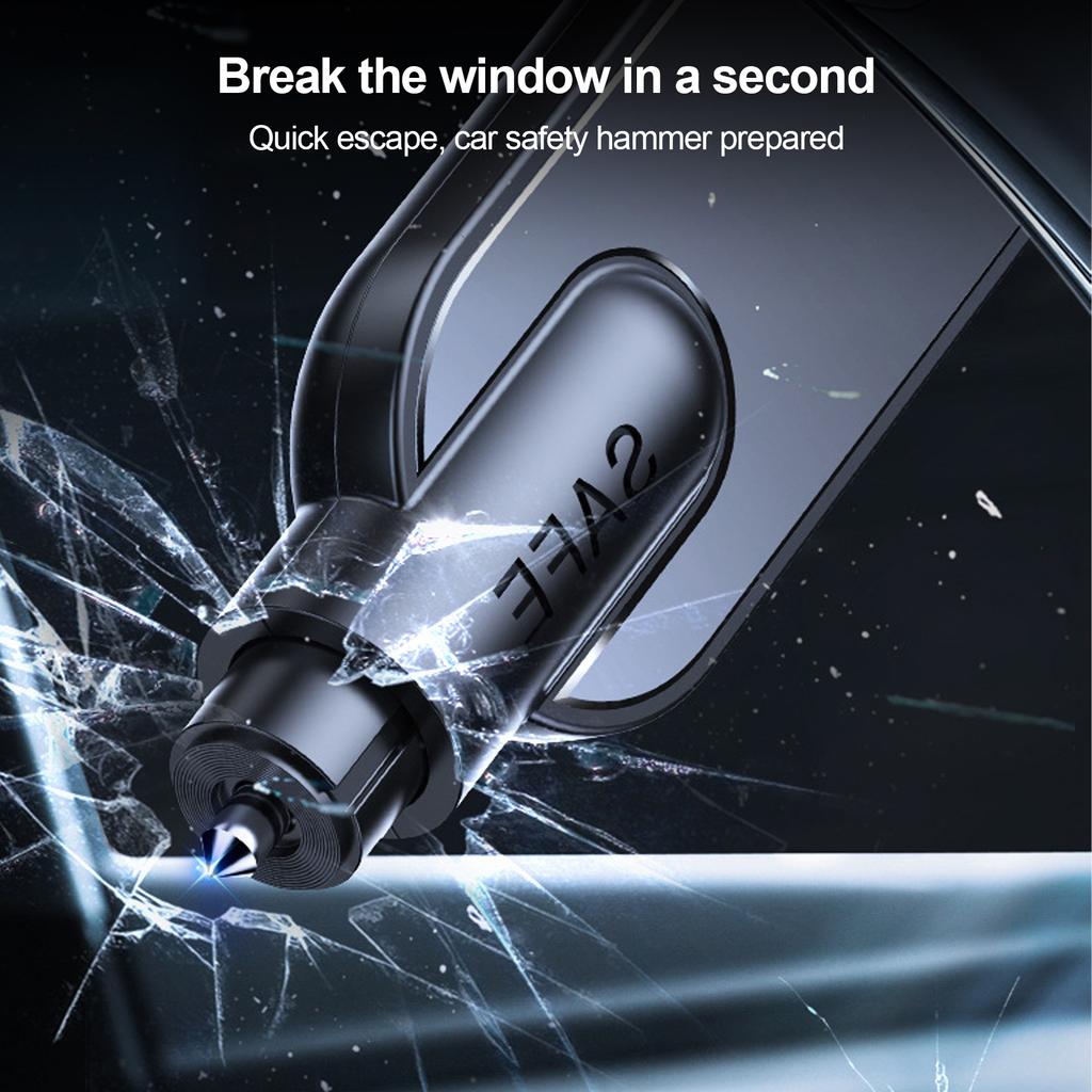 Portable Car Safety Hammer Multifunctional Glass Breaker & Seatbelt Cutter Pocket Size Lightwieght for Emergency Escapes
