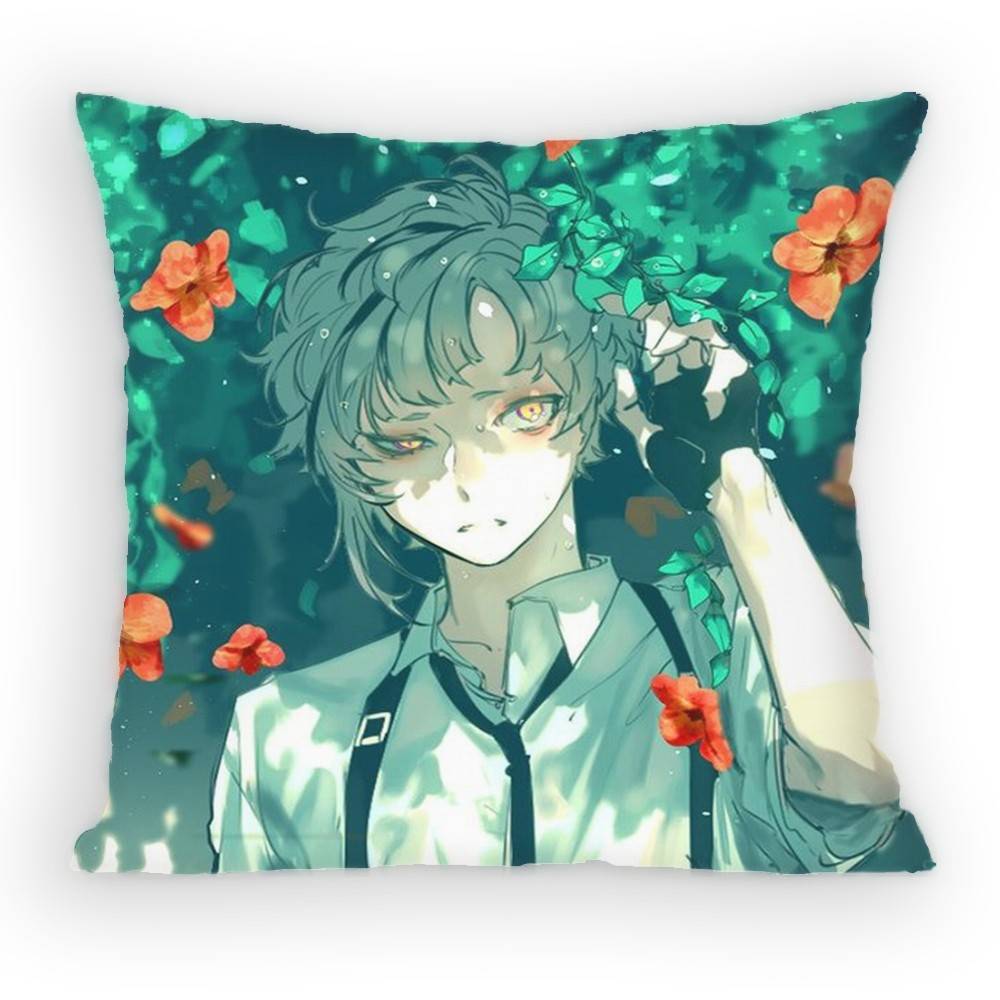 Bungo Stray Dogs Nakajima Atsushi Pillow Case Sofa Living Room Bedroom Headboard Backrest Cushion Square Cushion Nap Time