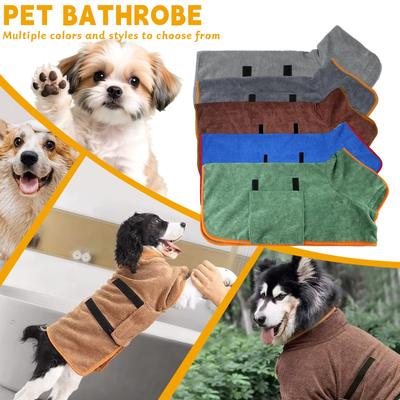 Dog Bathrobe, Quick-drying And Highly Absorbent, Suitable For Use After Bathing. Can Serve As A Towel For Warmth. Dog Bathing Accessories.
