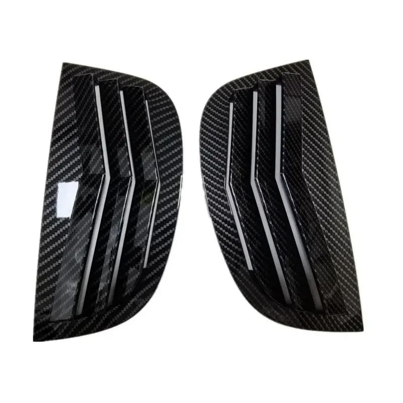 For Peugeot 208 2018   -2024 ABS Plastic Rear Window Quarter Louver Cover Side Vent Trim Car Adhesive Accessories