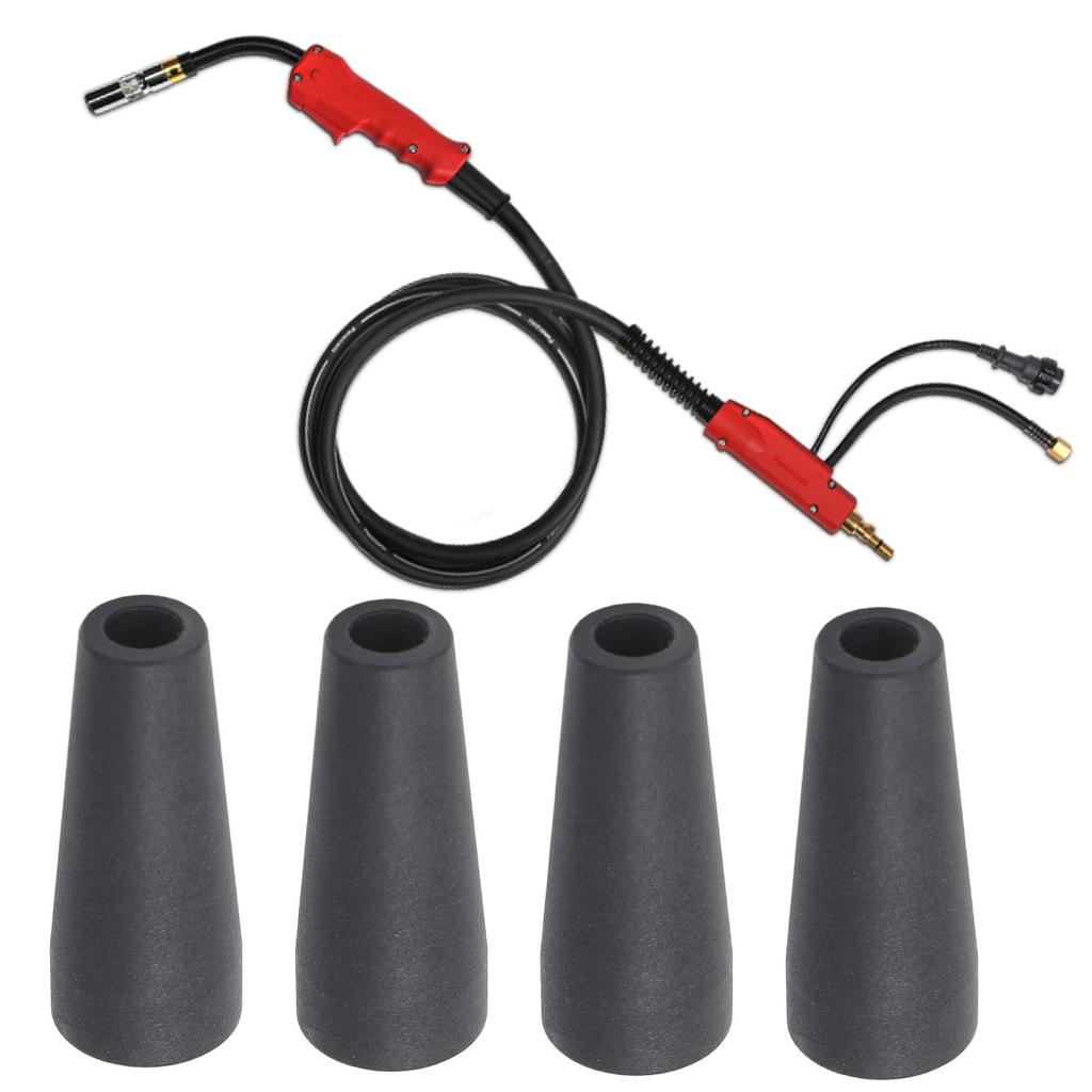 4PCS Flux  Gasless Nozzle KP1939‑1 Flame Retardant PTFE Electric Welding Nozzle Replacement for 