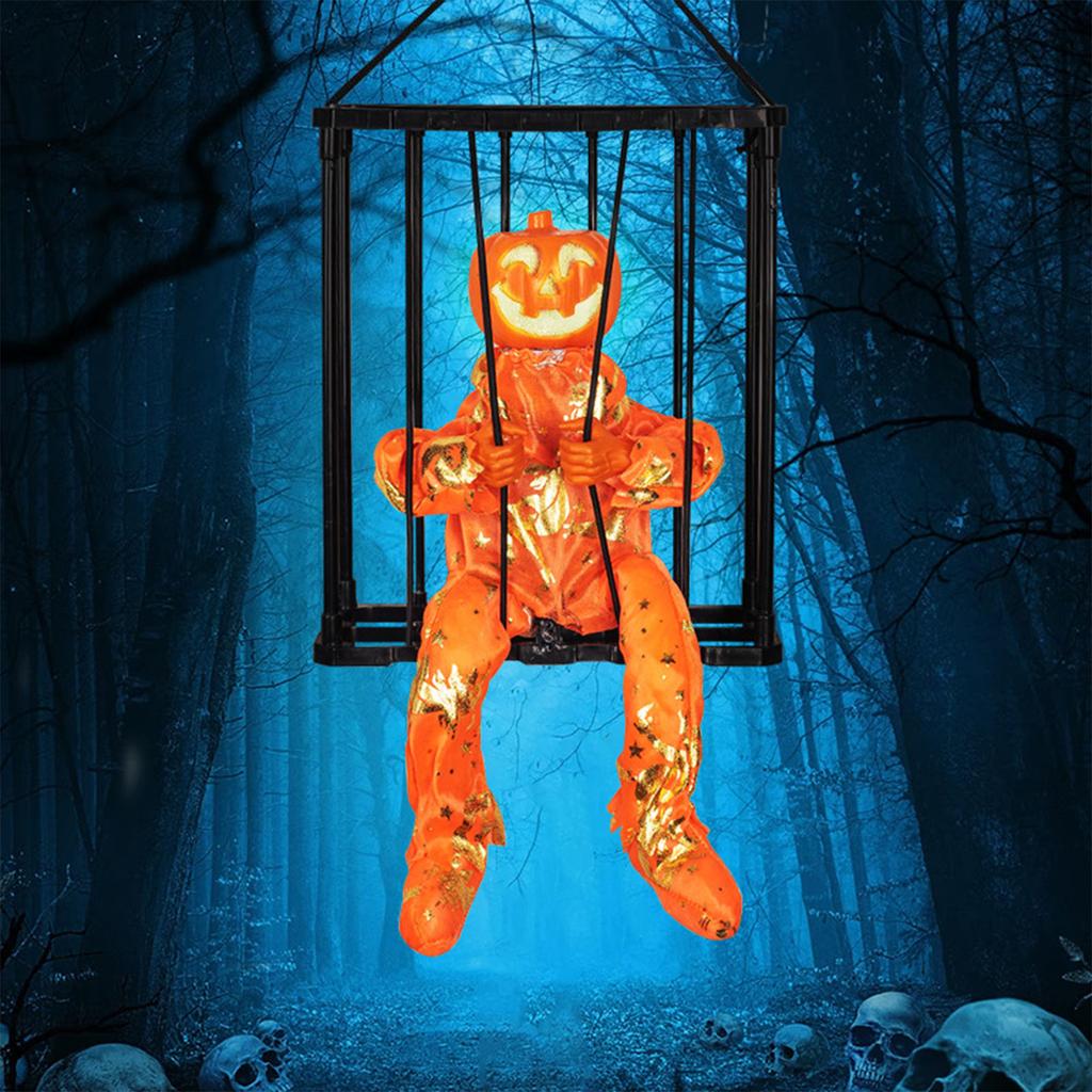 Kruipende heks decoratie met licht en geluid