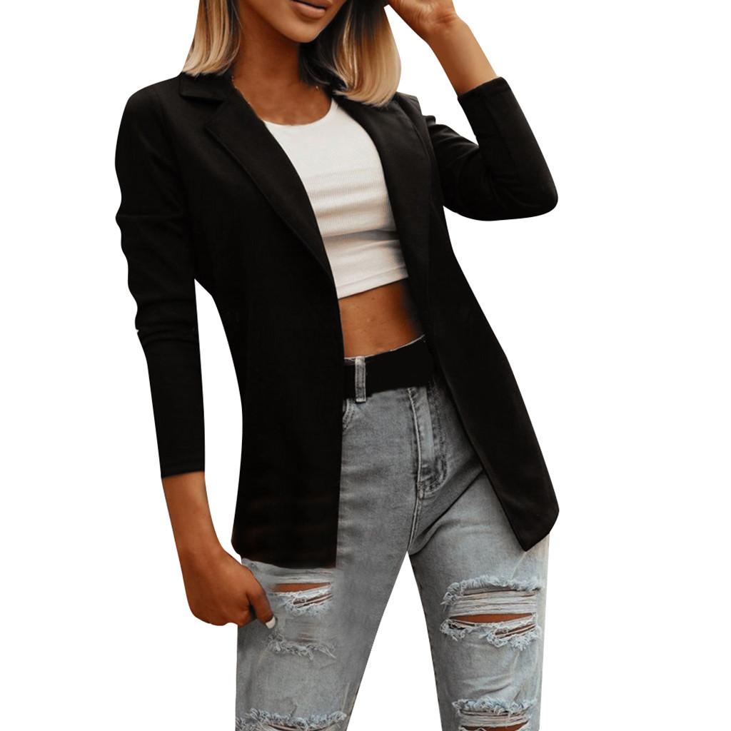 Women Loose Top Long Sleeve Casual Jacket Ladies Wear Coat Blouse