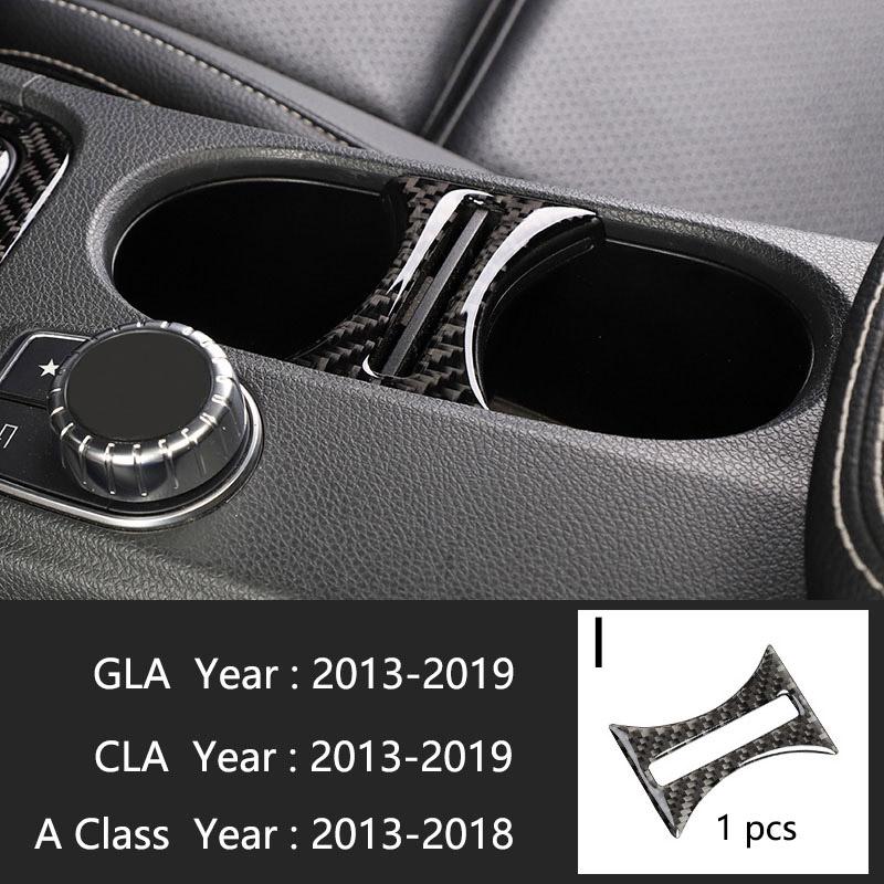 Car Styling Carbon fiber interior button panel Decoration Cover Trim Sticker frame For Mercedes Benz A Class W176 GLA X156 CLA
