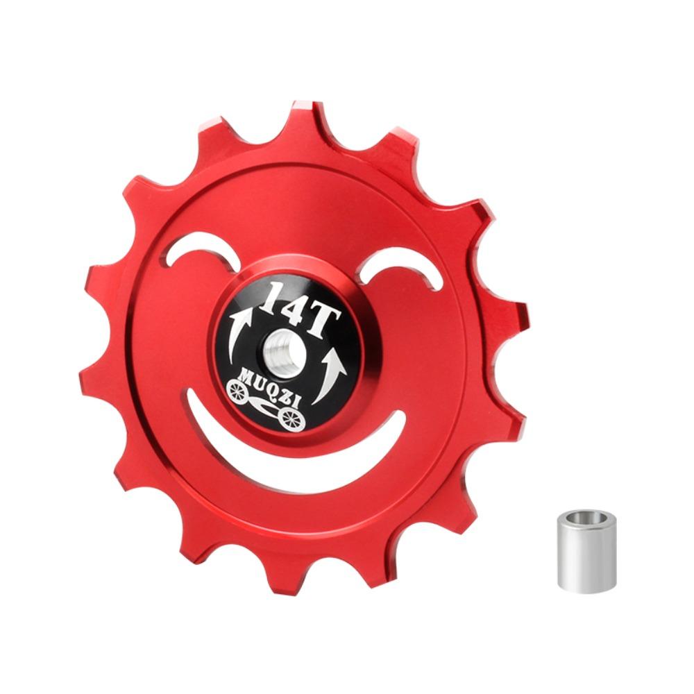 

Aluminum Zinc Zinc Alloy Bicycle Rear Derailleur Bearing Bicycle Steel Pulley Bearing Transmission Parts Red 14T