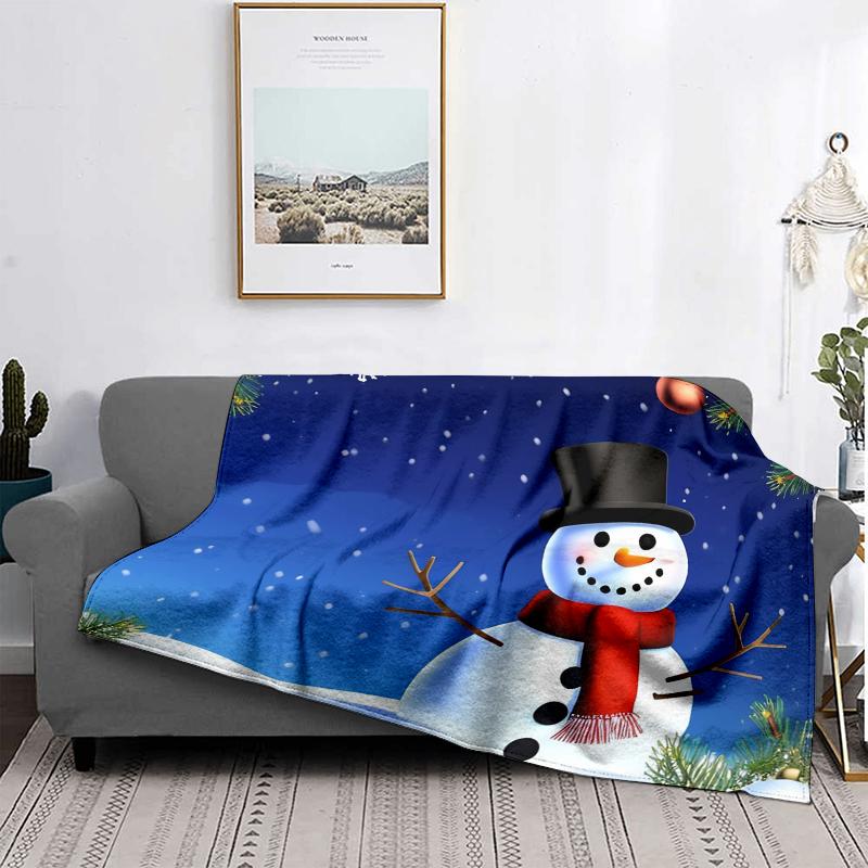 Home Decoration Plush Throw Sofa Blanket Bedspread Bed Fluffy Soft Blankets Decor Plaid Modern Halloween Merry Christmas Winter