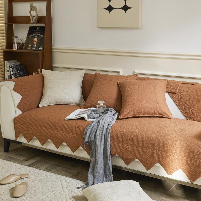 Advanced Cotton Sofa Cushion Four Seasons Universal 100% Cotton Sofa Cover Cover Modern Simple Non-Slip Sofa Cushion
