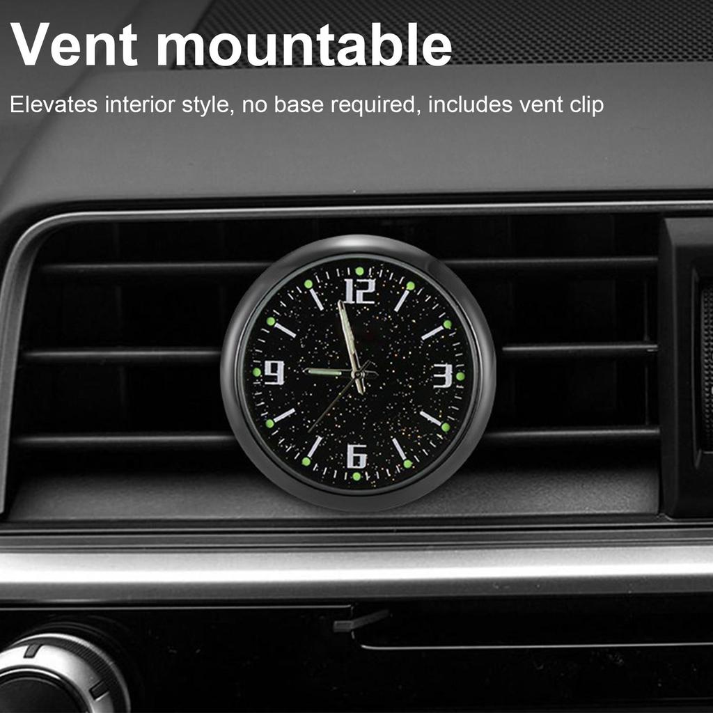 Clock for Car Stick On Luminous Automotive Interior Accessories Portable Tiny Dash Digital Watch for Travel Driving Commuting