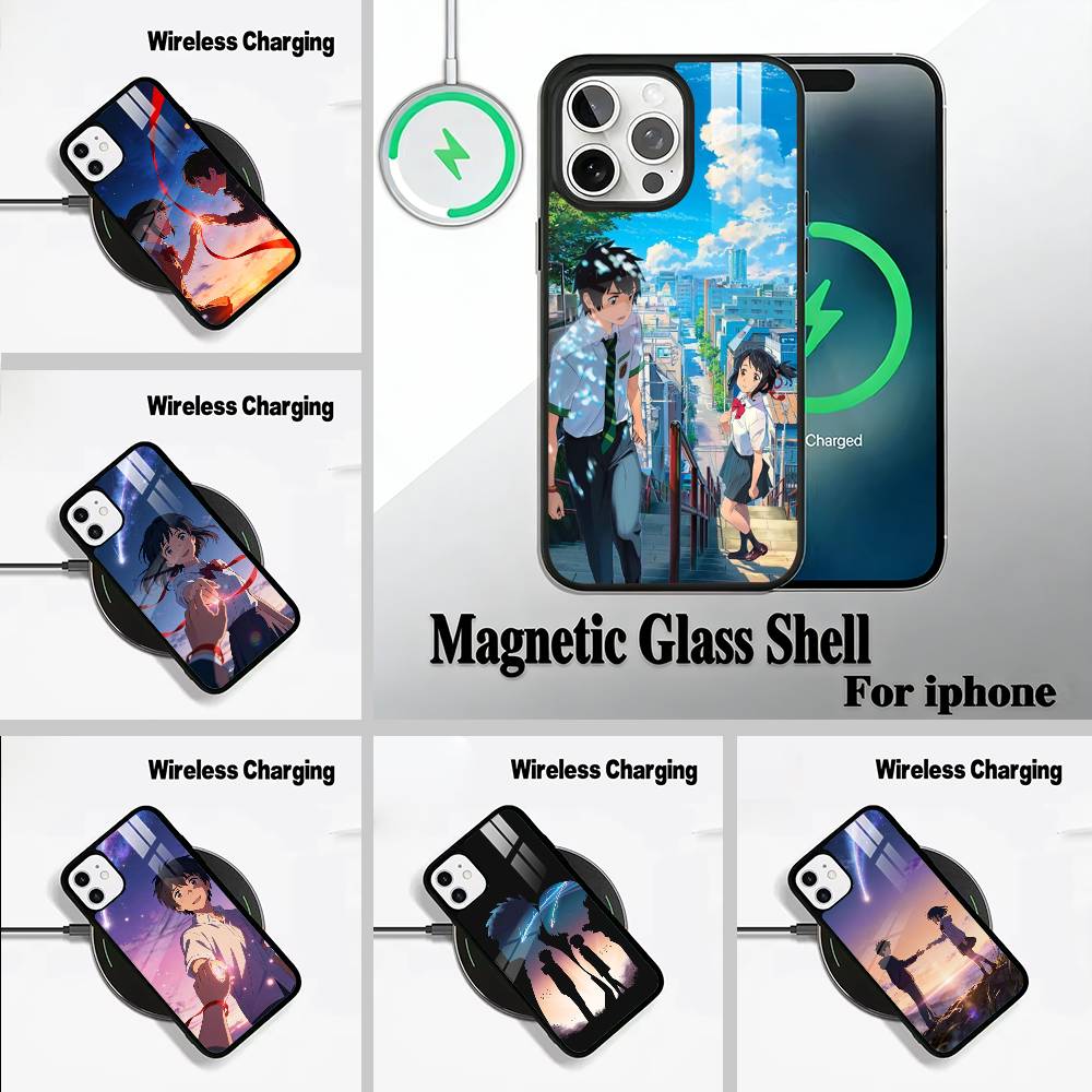 Y-N-Your- Name For IPhone17 16 15 14 13 12 11 Plus Pro Max Plus Wireless Charger Phone Case