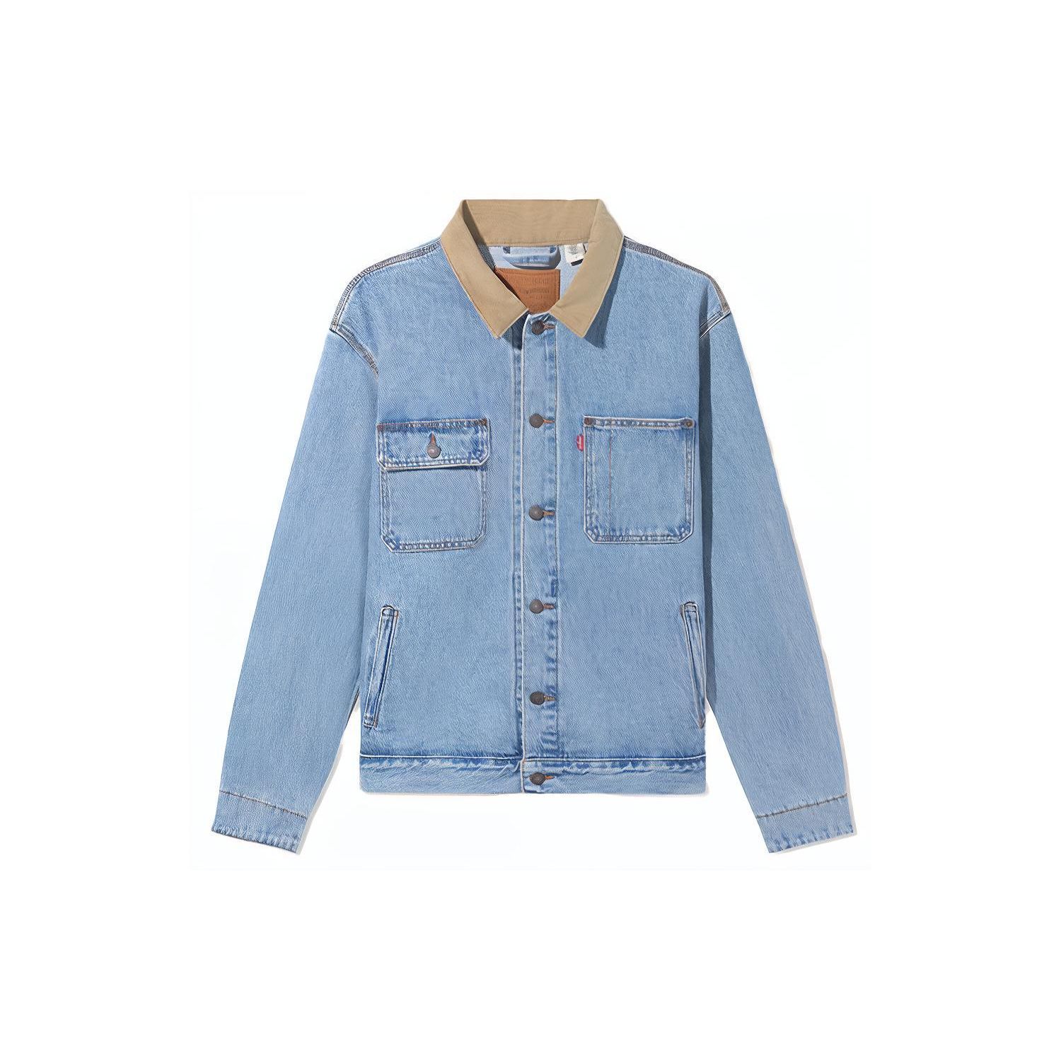 

Levis Винтажный воротник Повседневная джинсовая куртка Мужские куртки Синяя A0640-0000 XXL