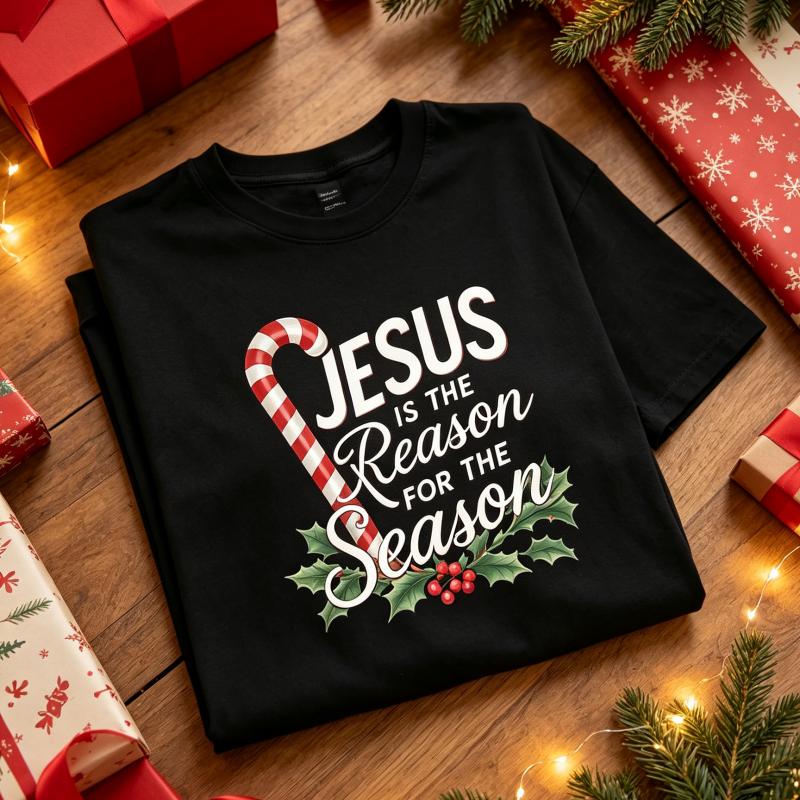 Is The Reason for The Season Printed T-Shirt, Casual Round Neck Short Sleeve T-Shirt, Women'S Clothing