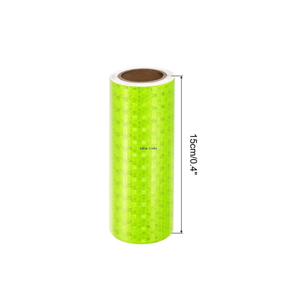 

15cm*5m Fluorescent Yellow Reflective Tapes Wateroroof Reflector Strips High Visibility Outdoor Self-Adhesive Stickers For Truck