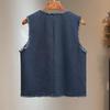 Damen Koreanischer Stil Denim Weste und Hose Set