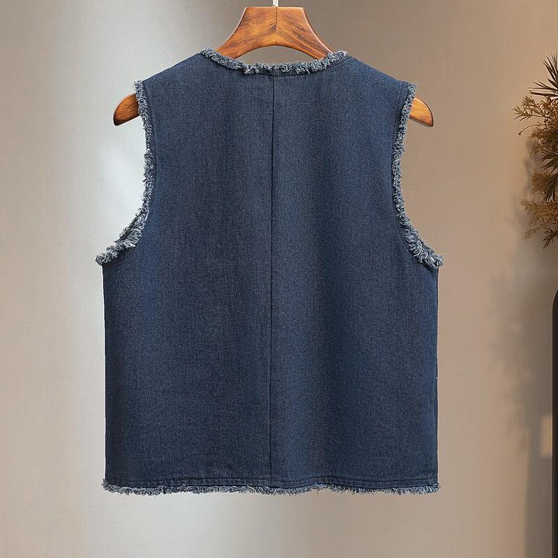 Damen Koreanischer Stil Denim Weste und Hose Set
