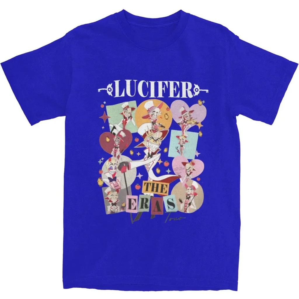 heavyweight Informal New Unisex Lucifer The Eras Tour Shirt Accessories Hazbins Hotels 100 Cotton Clothing Streetwear TeePrinted