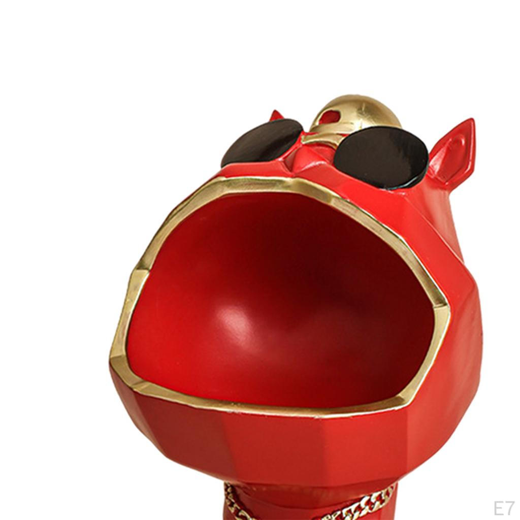 Dog Figurine Storage Box Statue Resin Sculpture, Sundries Container for Home Table, Bedroom, Study,