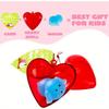 JOYFY 28er Set Valentinstag Party-Mitgebsel mit 28 leuchtenden Mochi Squishy Spielzeugen, gefüllten Herzen und Herz-Karten