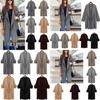 Elegant Women Long Waterfall Coat Jacket With Comfortable Loose Fit And Lapel Collar
