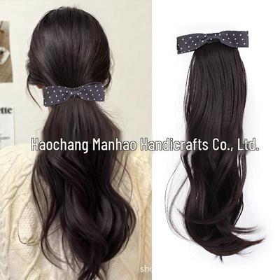 Polka Dot Banana Clip for Women - Small Butterfly Claw for Natural, Fluffy Low Ponytail and Increased Hair Volume