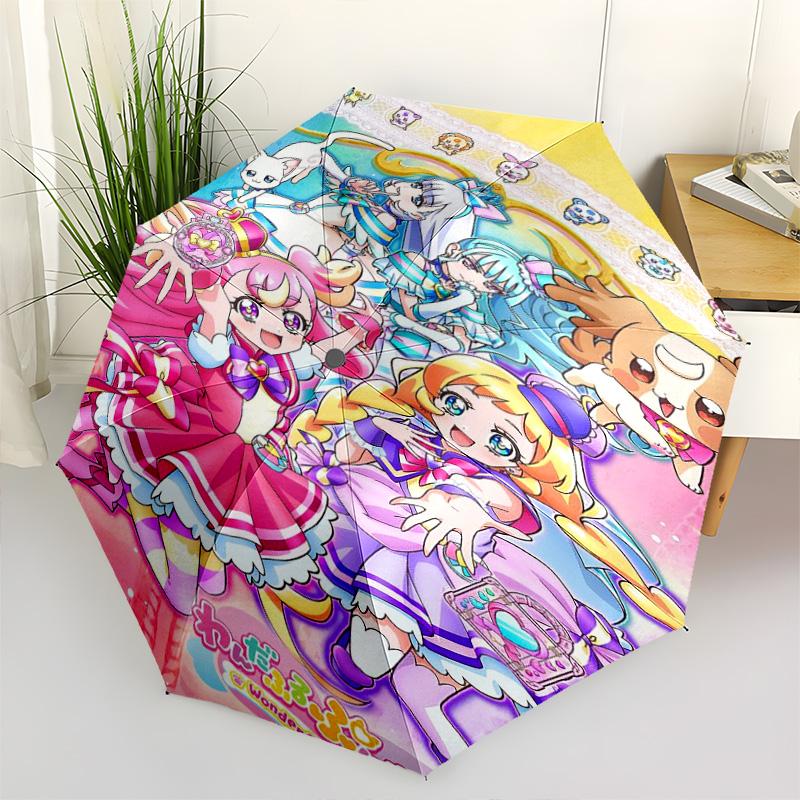 1 PC Automatic Folding Umbrella - Wonderfulprecurwinx Club Pattern Portable Foldable Design With 8 Ribs Christmas Birthday Gifts