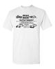 Hot Rod T-Shirt Weiß 100% Baumwolle Vtg Kunst Retro Halbtag Speedway Drag Race