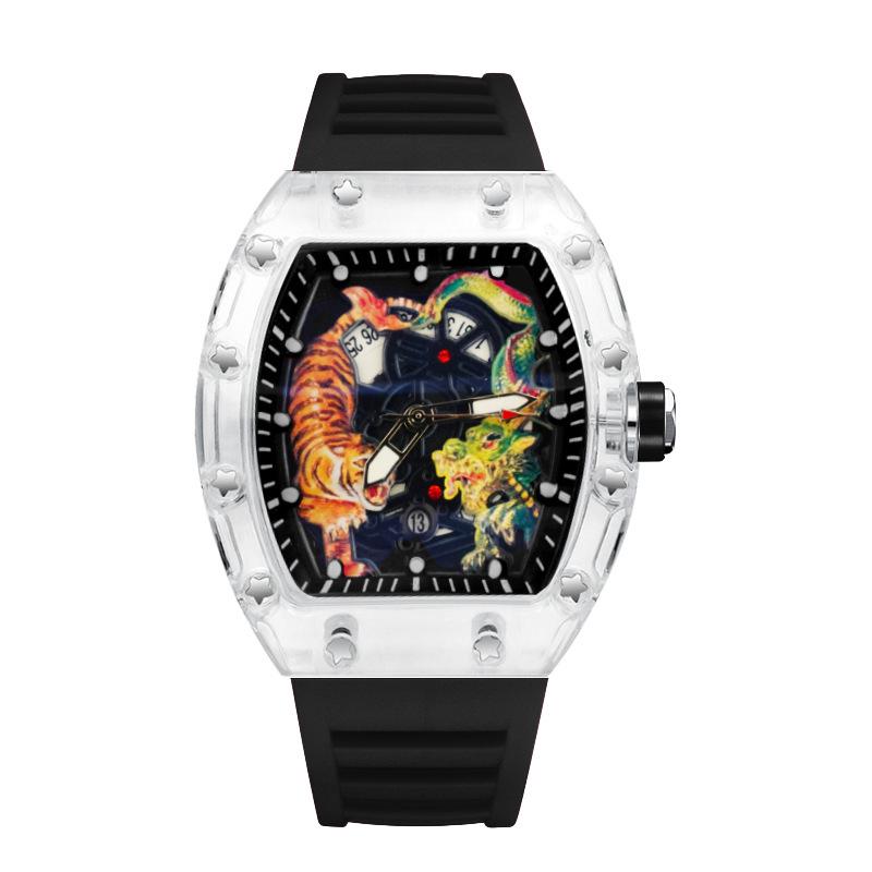 ZIDO Men's Quartz Luminous Waterproof Barrel-Shaped Watch