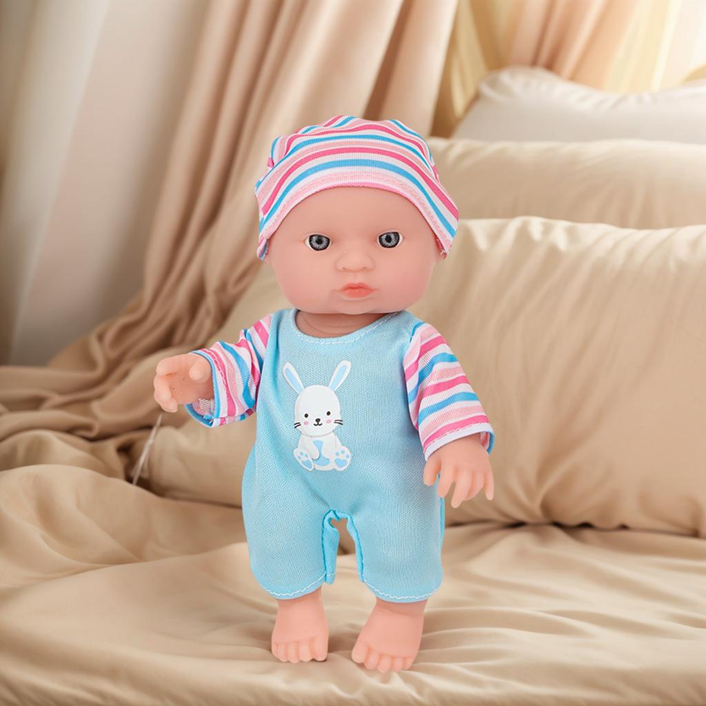 Weichvinyl Babypuppe Pflegepuppe Realistische Reborns Spielzeug Elterliches Spiel Beliebtes Sammlerstück für Kinder 6,5 Zoll