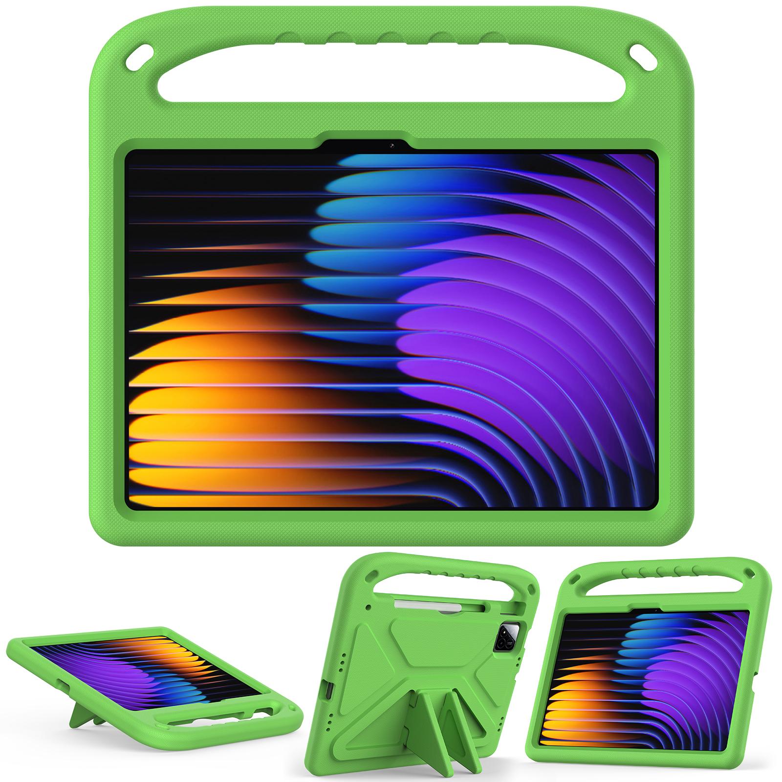 

Kids EVA Tablet Case for Pad 7 6 Pro 11.2 Redmi Pad 2 Pro 12.1 SE 11 10.61 5 Pro Shockproof Handle Stand Cover Mi pad 7 Pro 11.2 зелений