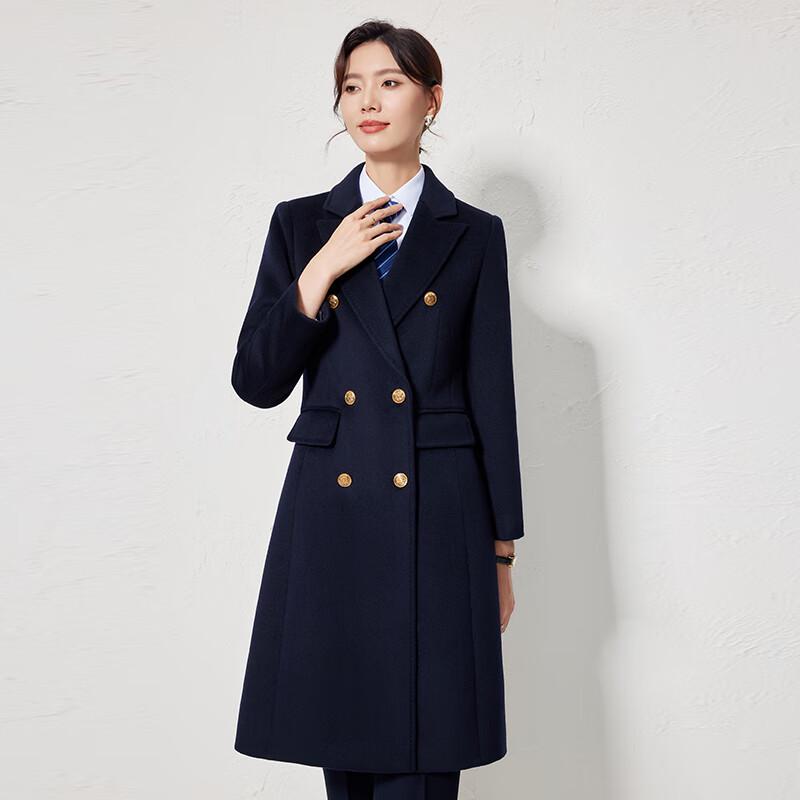 HANMANKE Women s Slim Fit Wool Blend Long Overcoat 4XL