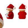 New Crochet Santa Doll Ornament Home Room Decoration Handmade Knitted Positive Energy Claus Doll With Card Christmas Party Gifts