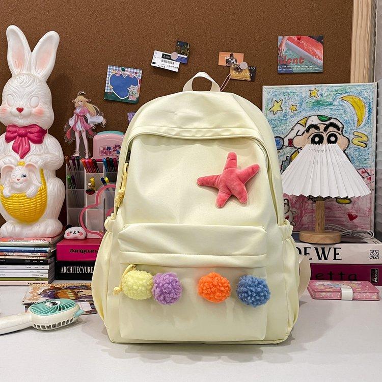 Schoolbag Japanese Ins Junior High School Student Schoolbag Simple and Versatile Cute Girl College Style Mini Lightweight Backpack