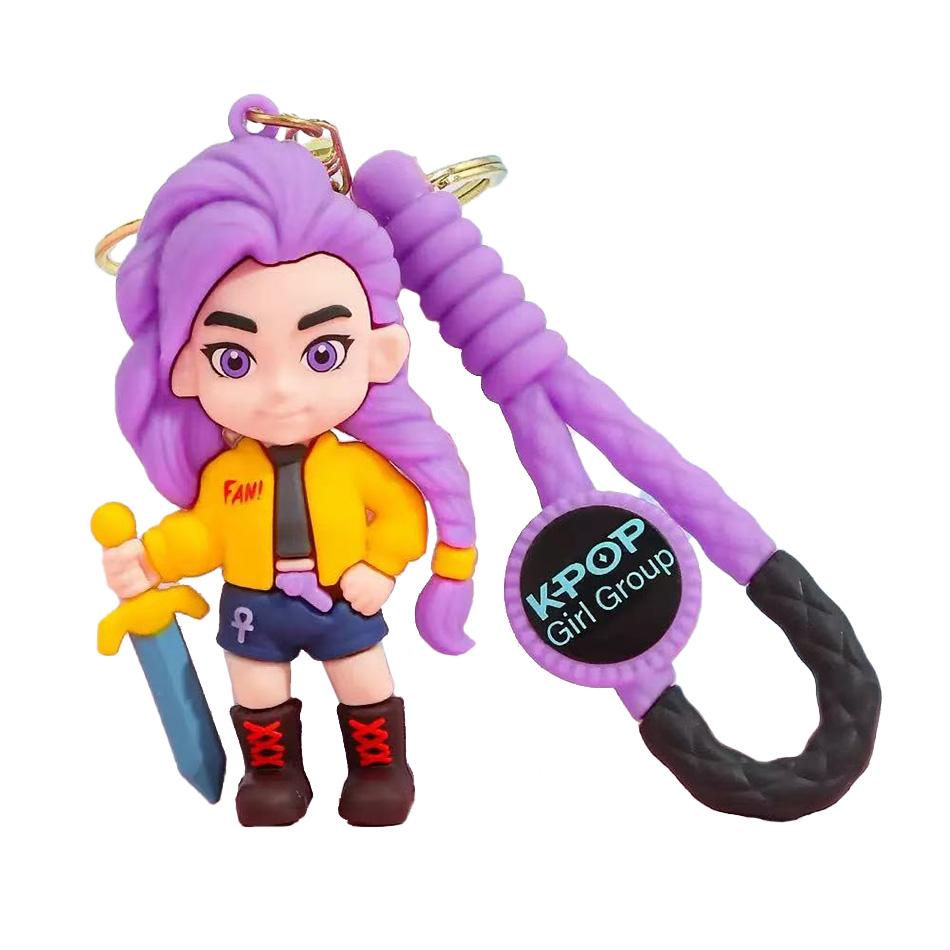 Anime Figure stage Kpop Demon Hunters Dolls Movie Keychain bag pendant PVC Cartoon  Collection Figures Model Toy For Kid Gift