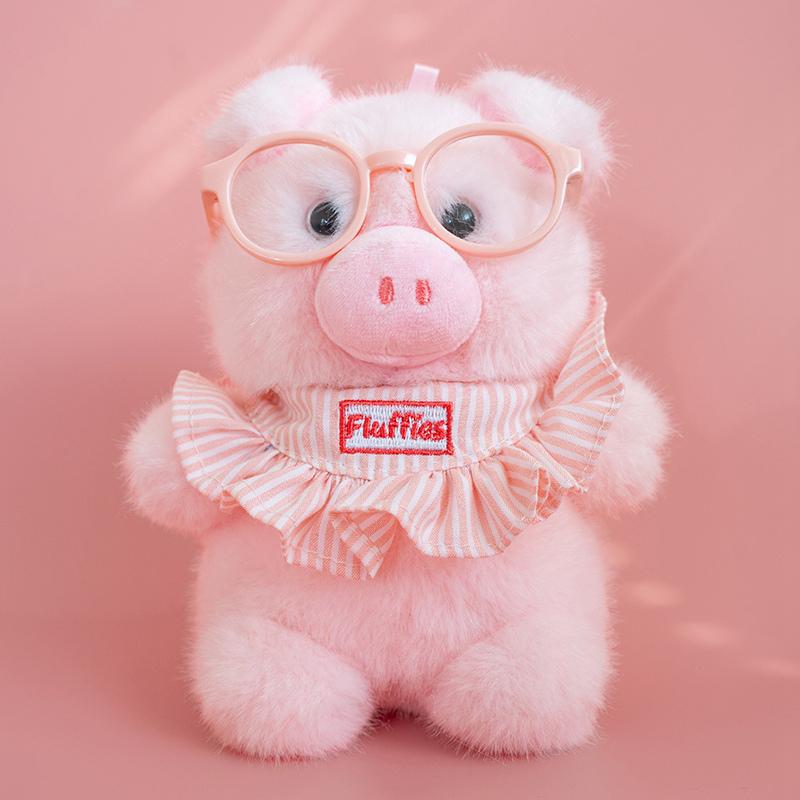 Happy Piggy Family Serie Pluche Speelgoed Zacht Comfortabel Cartoon Roze Varkentje Popje met Kantjurkje Zoet Lief Verjaardagscadeau Voor Meisjes 15cm
