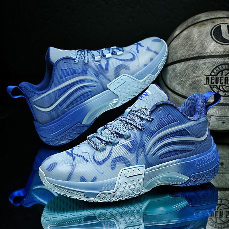 

Модные мужские баскетбольные кроссовки с амортизацией, дышащие, для тренировок спортсменов, высокого качества, спортивная обувь на шнуровке, повседневные кроссовки 39-44 44 синий