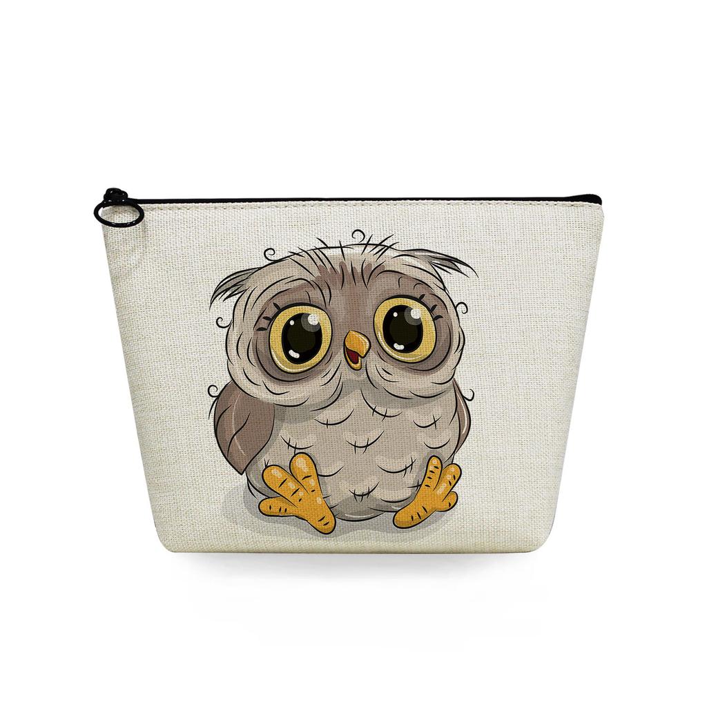 Women Owl Print Cosmetic Bag Toiletries Organize Travel Storage Case 6714