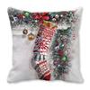 45 * 45cm Christmas Merry Christmas Party Print Pattern Cushion Cover Home Living Room Sofa Decoration Throw Pillow Cover