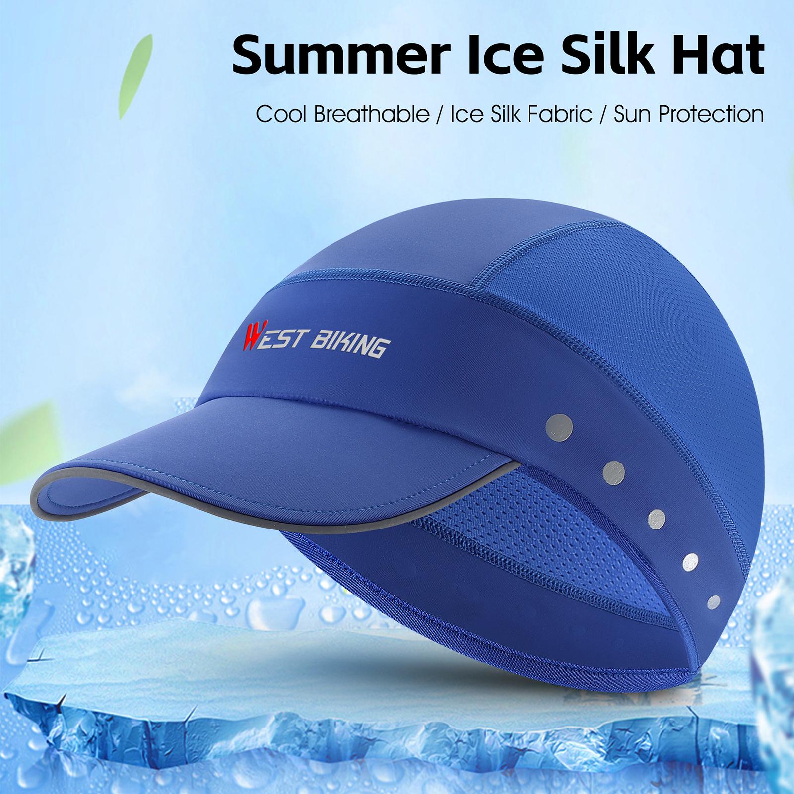 Casquette Cycle Séchage Rapide Été Respirante Protection Solaire Chapeau de Sport Moto Vélo Chapeau Haute Élasticité Course à Pied blanc