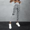 Pantalones de yoga para mujer con estampado de leopardo, cintura alta, control de barriga, levantamiento de glúteos, ajustados, suaves, transpirables, ajustados, pantalones largos deportivos sin costuras
