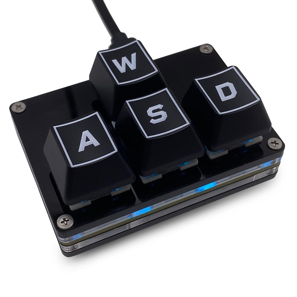 

BTXETUEL Mini 4 Key Keypad WASD Arrow Keys Keycap Keyboard One Hand Mechanical Gaming Keypad Programmable Customized Keyboard for Work and Gaming WASD чорний