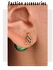 Xinyixin Christmas Tree Reindeer Zircon Stud Earrings with Colorful Bead Backs