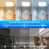 Dimbare LED-taklamper Moderne panellys med bakgrunnsbelysning Fjernkontroll 220V taklampe for hjemmebelysning