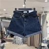 Summer Women's Denim Shorts Thin Retro Fashion Simple A-line Shorts