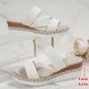 Fashion Zoki Lightweight Thick Sole Woven Slippers for Women 2025 Summer Wedge Heels Sandals Woman Plus Size Platform Sandles Female